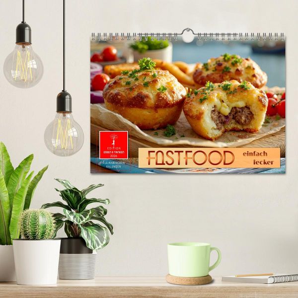 Produktbild: Fastfood einfach lecker (Wandkalender 2026 DIN A4 quer), CALVENDO Monatskalender