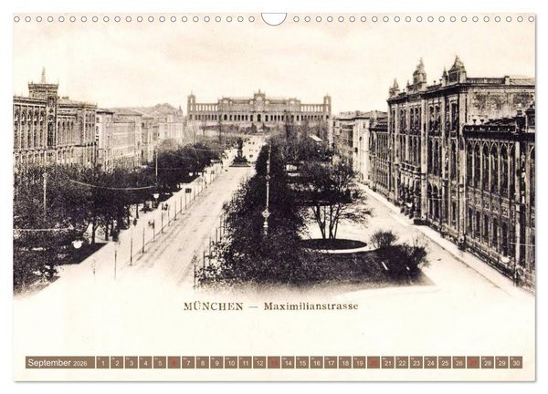 Produktbild: Spaziergang durch M&uuml;nchen &ndash; Die Stadt auf historischen Karten (Wandkalender 2026 DIN A3 quer), CALVENDO Monatskalender