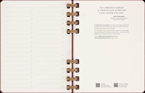 Produktbild: Moleskine Undatierter Life Kalender Mit Spiralbindung, Xl, Wochen-Monatskalender, Fester Einband, Crush Cherry