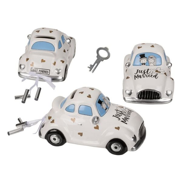 Spardose Keramik Hochzeitsauto