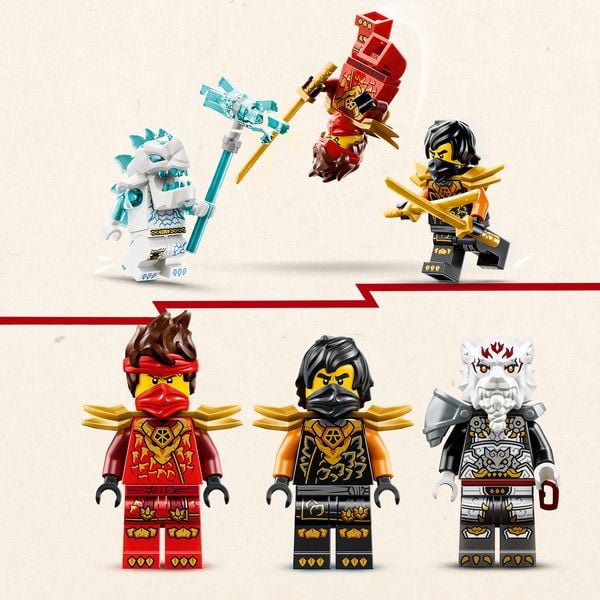 Produktbild: LEGO NINJAGO 71864 Kais und Coles Kombi-Flitzer, Bauset mit 3 Minifiguren