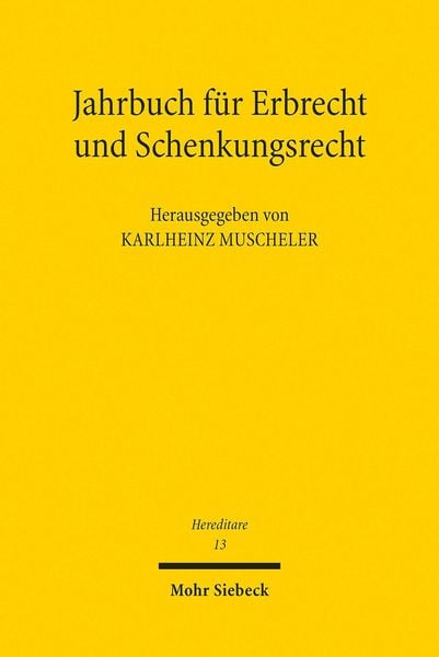 Produktbild: Jahrbuch f&uuml;r Erbrecht und Schenkungsrecht