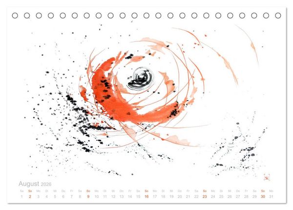 Produktbild: Simply Black and White/ Einfach Schwarz und Weiss - Kunst (Tischkalender 2026 DIN A5 quer), CALVENDO Monatskalender