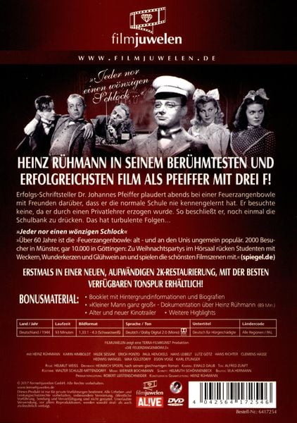Produktbild: Die Feuerzangenbowle (Heinz R&uuml;hmann) (Special Edition) - Filmjuwelen
