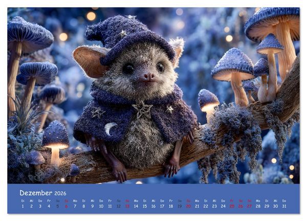 Produktbild: Magischer M&auml;rchenwald - Kinderkalender mit Tier-Zauberern (Wandkalender 2026 DIN A2 quer), CALVENDO Monatskalender