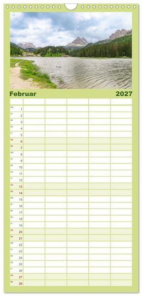 Produktbild: Familienplaner 2027 - S&uuml;dtirol - Traumhafte Berge und Seen im Norden Italiens mit 5 Spalten (Wandkalender, 21 x 45 cm) CALVENDO