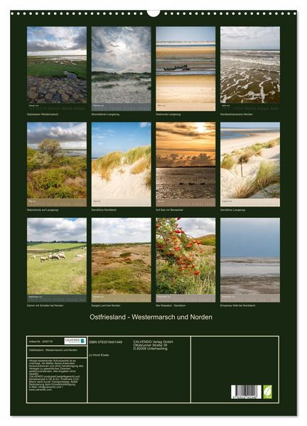 Produktbild: Ostfriesland - Westermarsch und Norden (Wandkalender 2026 DIN A2 hoch), CALVENDO Monatskalender