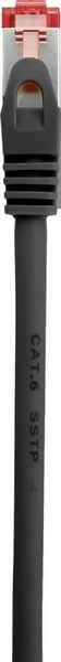 Produktbild: Renkforce RF-5469256 RJ45 Patchkabel CAT 6 S/FTP 2.00 m Schwarz mit Rastnasenschutz, vergoldete Steckkontakte, Flammwidrig 1 St.