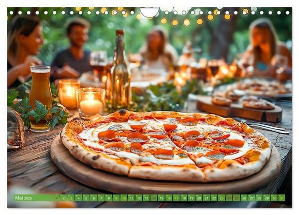 Produktbild: Pizza f&uuml;r Genie&szlig;er! - Erleben Sie jeden Monat neue Pizza-Momente (Wandkalender 2026 DIN A4 quer), CALVENDO Monatskalender