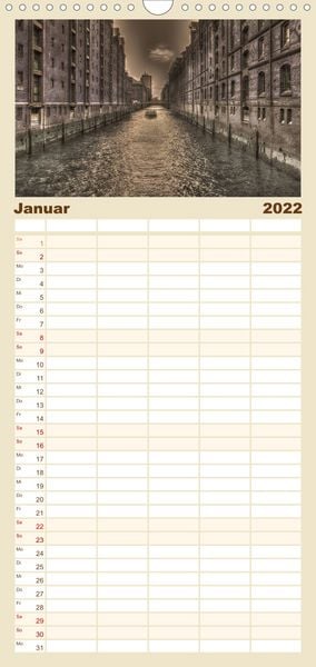 Produktbild: Hamburg - Familienplaner hoch (Wandkalender 2022 , 21 cm x 45 cm, hoch)