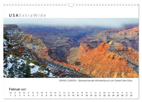 Produktbild: GRAND CANYON Panoramabilder (Wandkalender 2027 DIN A3 quer), CALVENDO Monatskalender