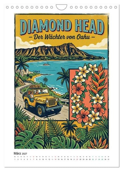 Produktbild: Sehnsucht Hawaii &ndash; Die Aloha Mid-Century Collection (Wandkalender 2027 DIN A4 hoch), CALVENDO Monatskalender