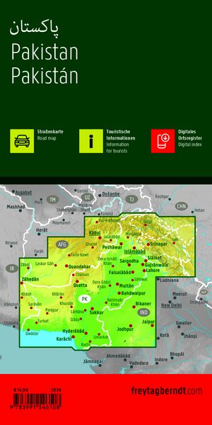Produktbild: Freytag & berndt Stra&szlig;enkarte Pakistan 1:1,5 Mio.