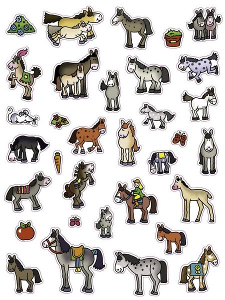 Produktbild: 555 Sticker Pferde