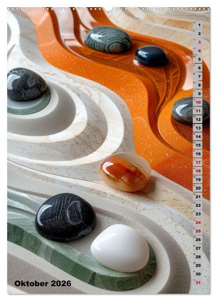 Produktbild: Zen aus Sand (Wandkalender 2026 DIN A2 hoch), CALVENDO Monatskalender