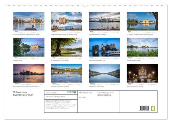 Produktbild: Schweriner M&auml;rchenschloss (Wandkalender 2026 DIN A2 quer), CALVENDO Monatskalender