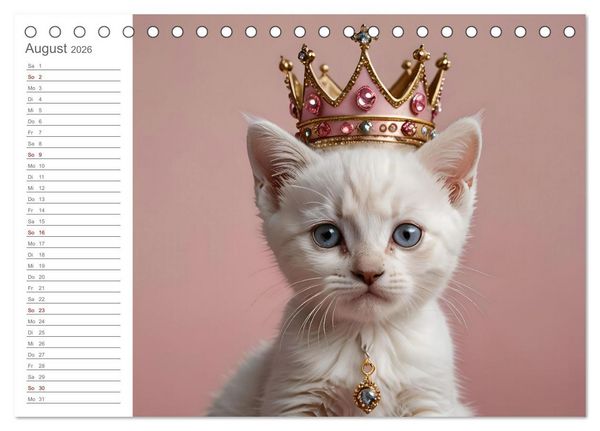 Produktbild: Herzensk&ouml;nige - KI Geburtstagskalender f&uuml;r unsere Bediensteten (Tischkalender 2026 DIN A5 quer), CALVENDO Monatskalender