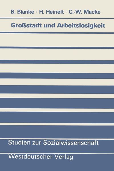 Produktbild: Gro&szlig;stadt und Arbeitslosigkeit