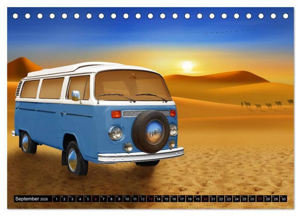 Produktbild: Oldtimer Romantik (Tischkalender 2026 DIN A5 quer), CALVENDO Monatskalender