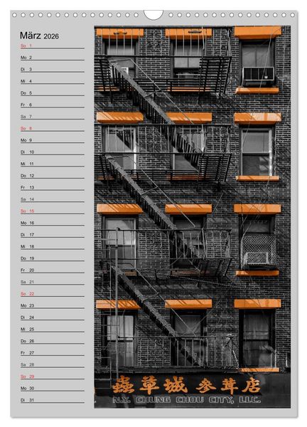 Produktbild: New York Colorkey (Wandkalender 2026 DIN A3 hoch), CALVENDO Monatskalender