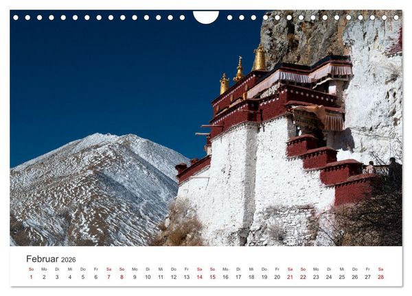 Produktbild: Tibet - Kloster und Landschaft (Wandkalender 2026 DIN A4 quer), CALVENDO Monatskalender