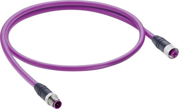 Produktbild: Belden 11019-BK Sensor-/Aktor-Datensteckverbinder, konfektioniert M12 Stecker, gerade, Buchse, gerade 5.00 m Polzahl Sensoren: 5 1 St.