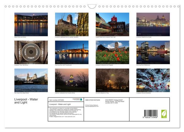 Produktbild: Liverpool - Water and Light (Wall Calendar 2026 DIN A3 landscape), CALVENDO 12 Month Wall Calendar
