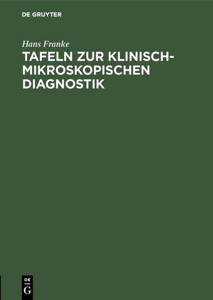 Produktbild: Tafeln zur klinisch-mikroskopischen Diagnostik