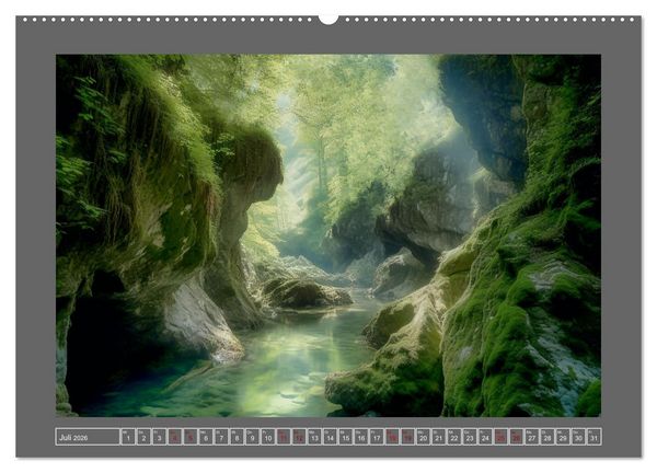 Produktbild: Tr&auml;umereien in Gr&uuml;n (hochwertiger Premium Wandkalender 2026 DIN A2 quer), Kunstdruck in Hochglanz