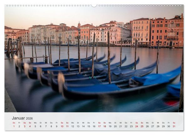 Produktbild: Venedig - Romantische Stadt am Canal Grande (hochwertiger Premium Wandkalender 2026 DIN A2 quer), Kunstdruck in Hochglanz