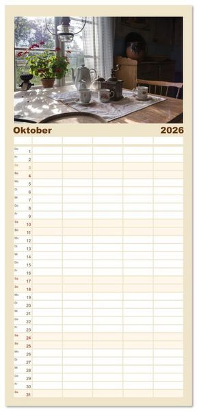 Produktbild: Familienplaner 2026 - Schweden - Die Highlights von Sm&aring;land bis zur Westk&uuml;ste mit 5 Spalten (Wandkalender, 21 x 45 cm) CALVENDO