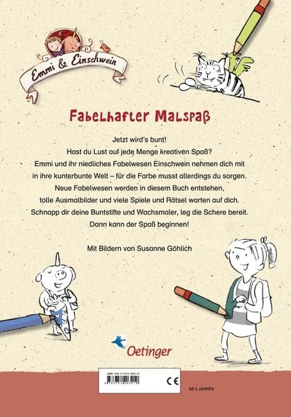 Produktbild: Emmi & Einschwein. Das fabelhafte Mal- und Rätselbuch