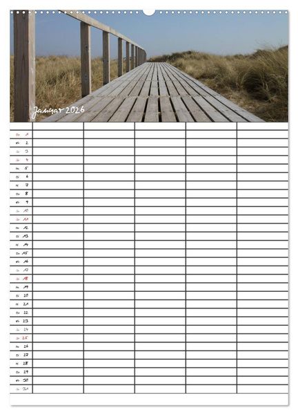 Produktbild: Familienplaner - Sylt (Wandkalender 2026 DIN A2 hoch), CALVENDO Monatskalender