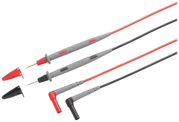 Fluke TL71-1 Sicherheits-Messleitungs-Set Lamellenstecker 4 mm Prüfspitze 1.50 m Schwarz, Rot 1 St.
