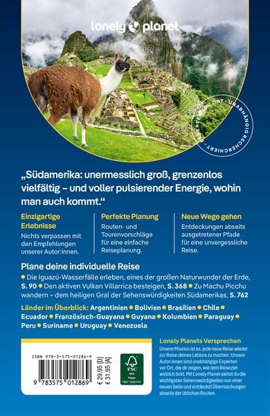 Produktbild: LONELY PLANET Reisef&uuml;hrer S&uuml;damerika