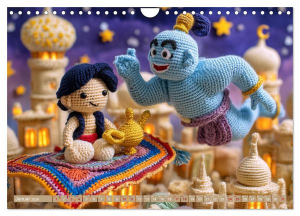 Produktbild: Amigurumi Erz&auml;hlzauber. Fantastische Geschichten als H&auml;kelkunst inszeniert (Wandkalender 2026 DIN A4 quer), CALVENDO Monatskalender