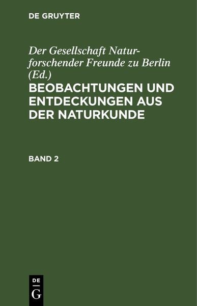 Produktbild: Beobachtungen und Entdeckungen aus der Naturkunde. Band 2