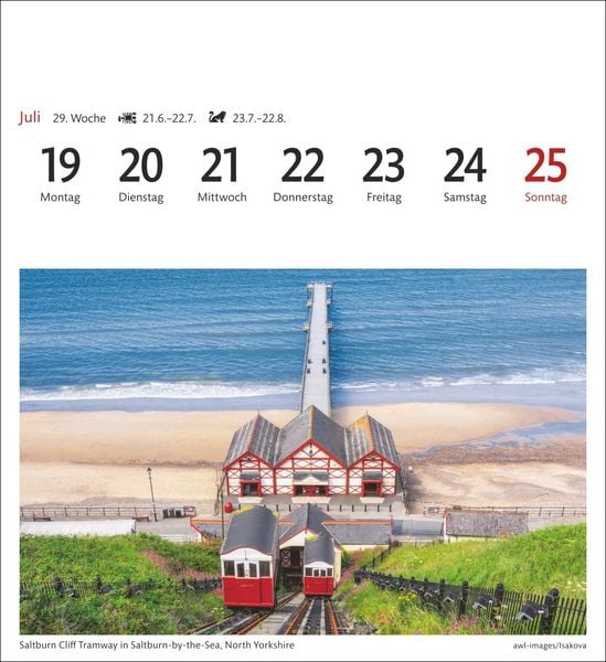 Produktbild: England Sehnsuchtskalender 2027 - Wochenkalender mit 53 Postkarten