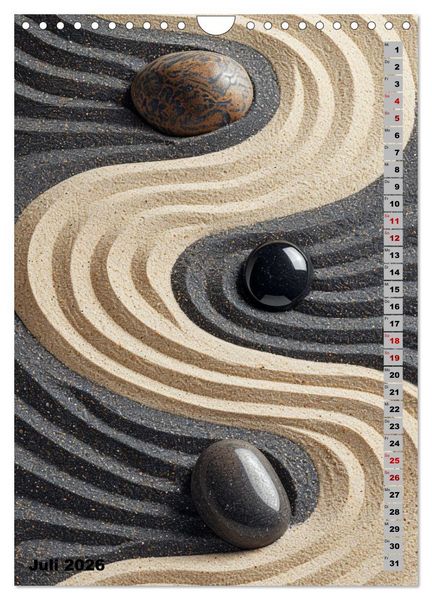Produktbild: Zen aus Sand (Wandkalender 2026 DIN A4 hoch), CALVENDO Monatskalender