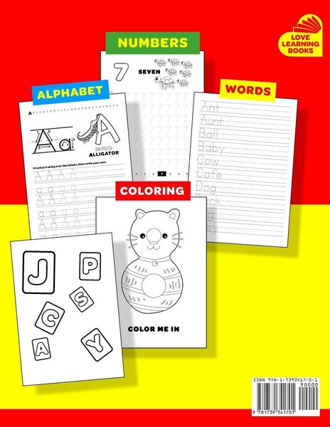 Produktbild: ABC Alphabet & Numbers Writing Practice Book