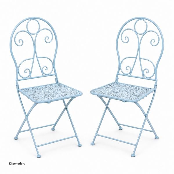 Produktbild: HTI-Living Gartenstuhl 2er-Set Solea Blau Gartenstuhl 2er-Set Solea Blau