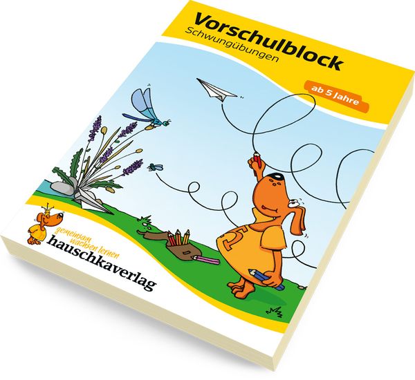 Vorschulblock ab 5 Jahre für Junge und Mädchen - Schwungübungen