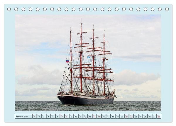 Produktbild: Segelschulschiffe aus aller Welt (Tischkalender 2026 DIN A5 quer), CALVENDO Monatskalender