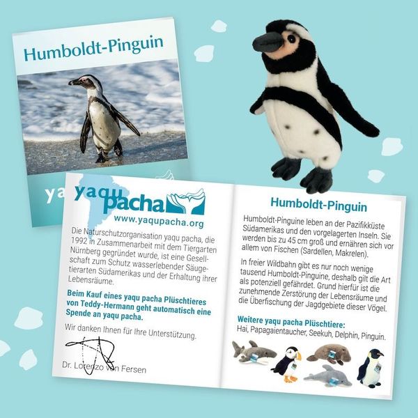 Produktbild: Teddy Hermann 90033 - Humboldt-Pinguin, 25 cm, Pl&uuml;schtier