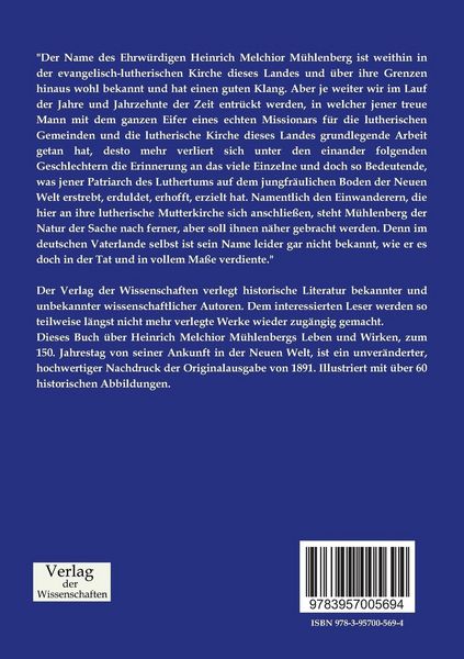 Produktbild: Heinrich Melchior M&uuml;hlenbergs Leben und Wirken