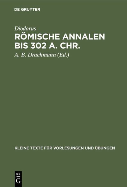 Produktbild: R&ouml;mische Annalen bis 302 a. Chr.