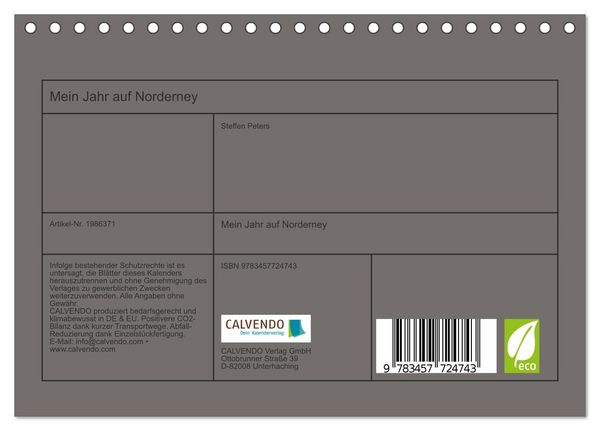 Produktbild: Mein Jahr auf Norderney (Tischkalender 2026 DIN A5 quer), CALVENDO Monatskalender