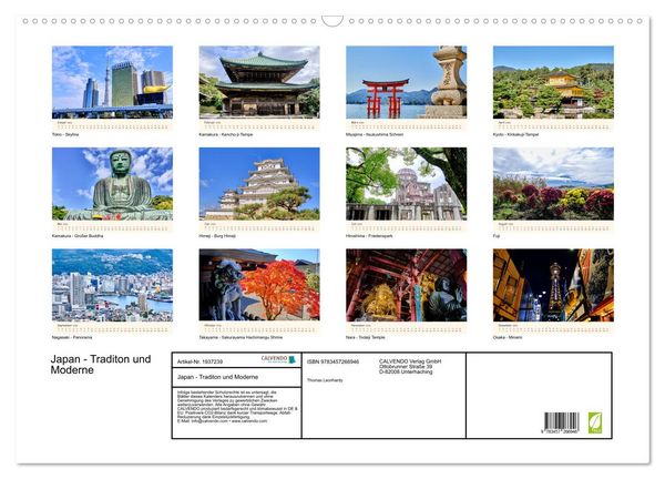 Produktbild: Japan - Traditon und Moderne (Wandkalender 2026 DIN A2 quer), CALVENDO Monatskalender