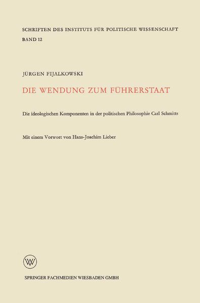 Produktbild: Die Wendung zum F&uuml;hrerstaat