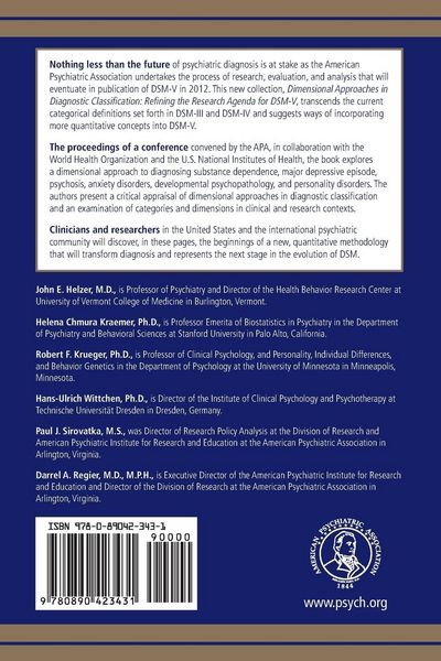 Produktbild: Dimensional Approaches in Diagnostic Classification